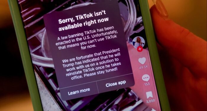 TikTok goes dark across US