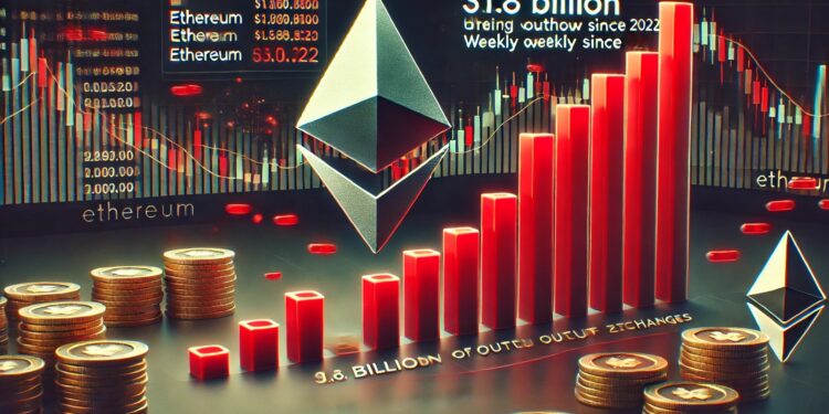 $1.8B In Ethereum Withdrawn From Exchanges In Largest Weekly Outflow Since 2022 – Details
