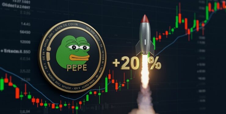 PEPE vzrástol o 20 %. Pozornosť však púta AI Pepe meme coin