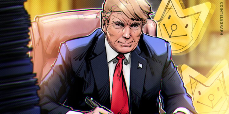 Trump’s use of presidential seal at memecoin event raises legal questions