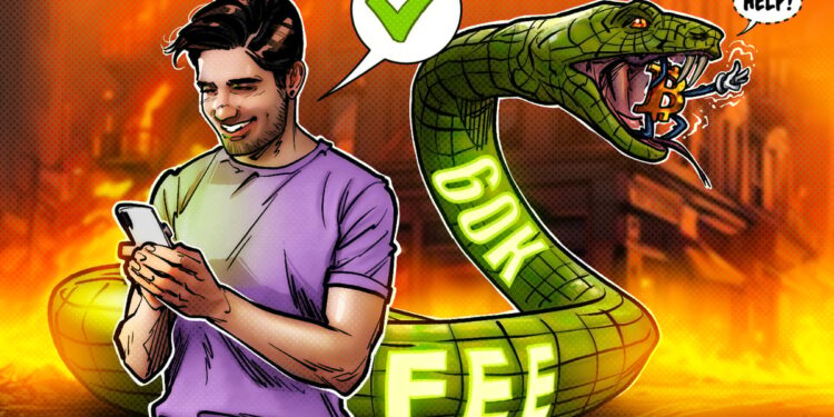 Bitcoin User Accidentally Sent $60,000 in Fees—Don’t Make the Same Mistake